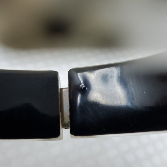 Alexis Bittar Lucite, Crystal Studded Hinge Bracelet w/ Dust Bag - Picture 8 of 8